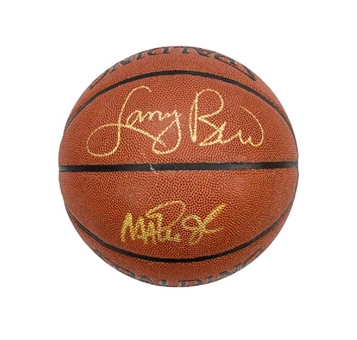 Larry Bird and Magic Johnson Dual Signed NBA Basketball